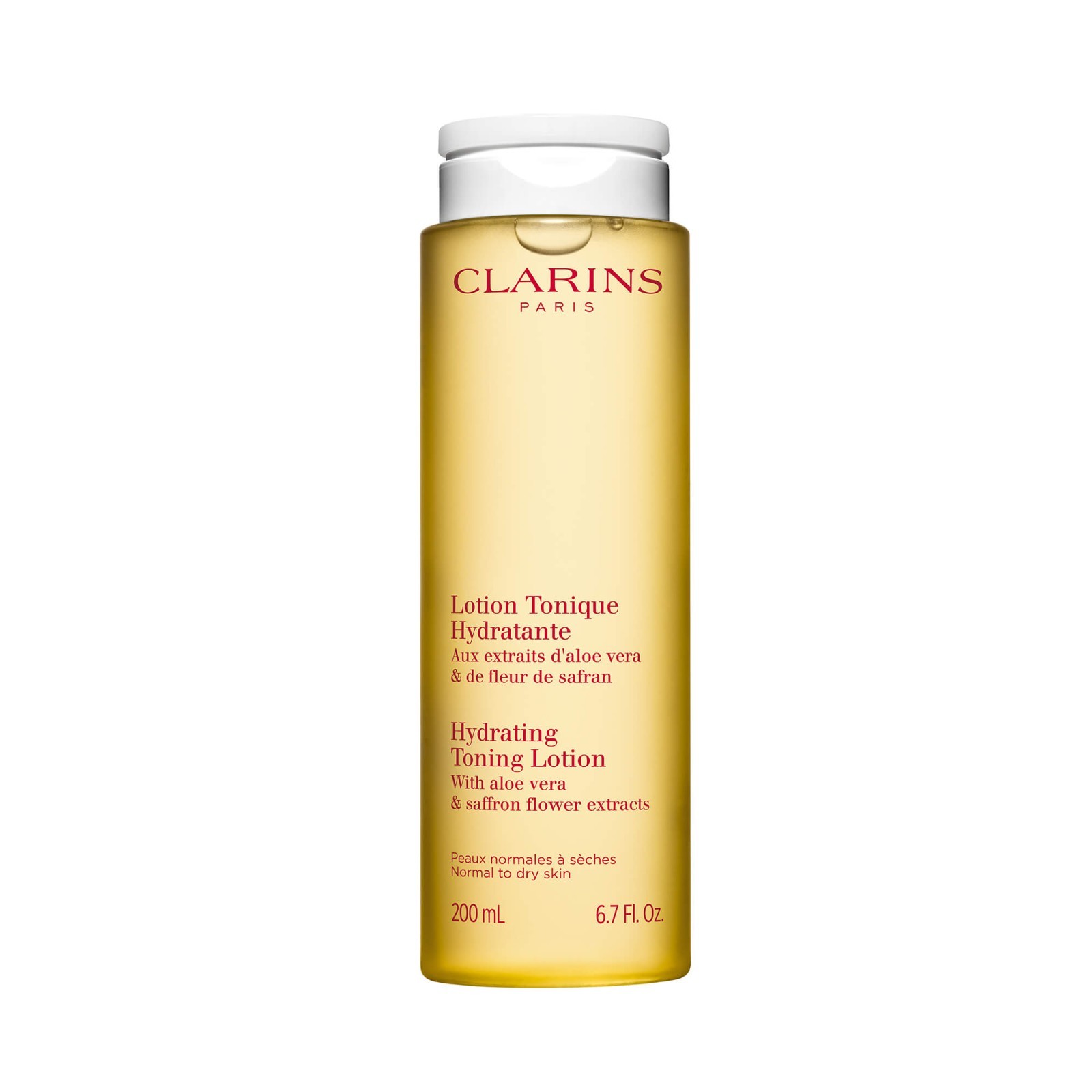 Clarins Hydrating Toning Lotion Aloe Vera Saffron Flower Extracts 200ml Cleanser