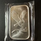 1 oz Vintage Style Silver Art Bar FINE SILVER .999 Flying Eagle Landing Branch