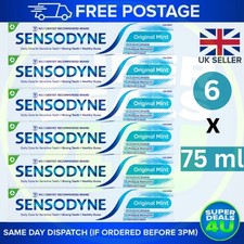 Sensodyne Original Mint - Daily Care Toothpaste - 75ml X 6 Free ?? DELIVERY 39.98 per litre