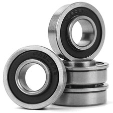 4 Pack 5/8" Bore Flanged Deep Groove Ball Bearing, 16mm ID x 35mm OD x 13mm W