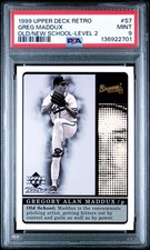 PSA 9, Pop 1 - /50 1999 UD Retro - Old School/New School Greg Maddux #S7 Level 2