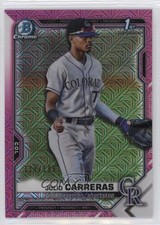 2021 Bowman Chrome Prospects Mega Box Pink Mojo Refractor Julio Carreras 1u6