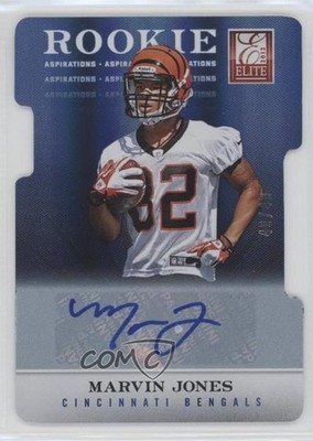 2012 Elite Aspirations Die-Cut Signatures 49/49 Marvin Jones Rookie Auto RC 0a6
