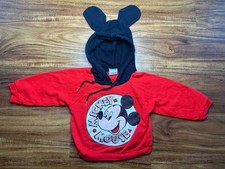 Vtg Mickey Mouse Jogtogs Mickey  s For Kids Stuff 18m Pullover Hoodie With Ears