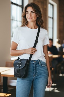 All Leather Crossbody Bag