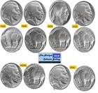 6 US Philadelphia & San Francisco Mint Buffalo Nickels🪙Near Antique⌛