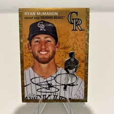 2023 Topps Chrome Platinum - Ryan McMahon 284 Cream Gold Toile /50 - Rockies