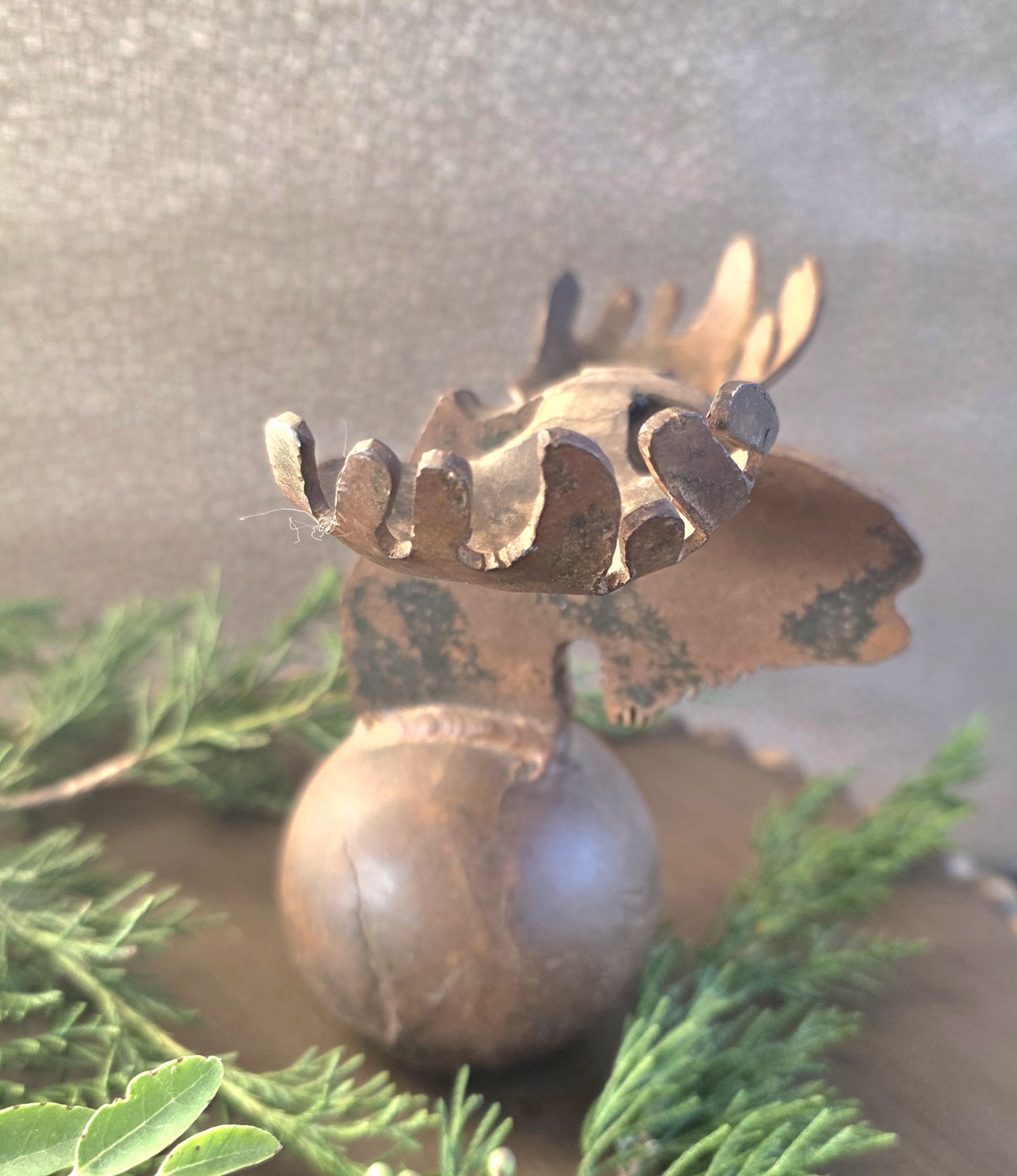 Jan Barboglio Rare And Unique Heavy Iron Moose Sculpture