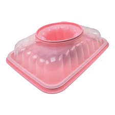 TUPPERWARE JELLO MOLD LARGE RECTANGULAR 10.5 CUP 2.5L PINK GELATIN DESSERT