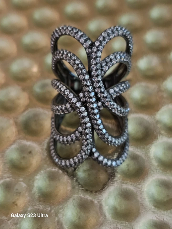 Anillo Jaula Noir Álora Talla 7 Foto 2 de 4