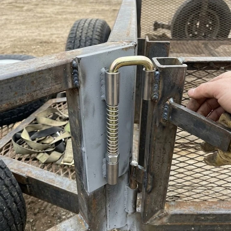 MEB-GL gate latch shown installed on a trailer gate application