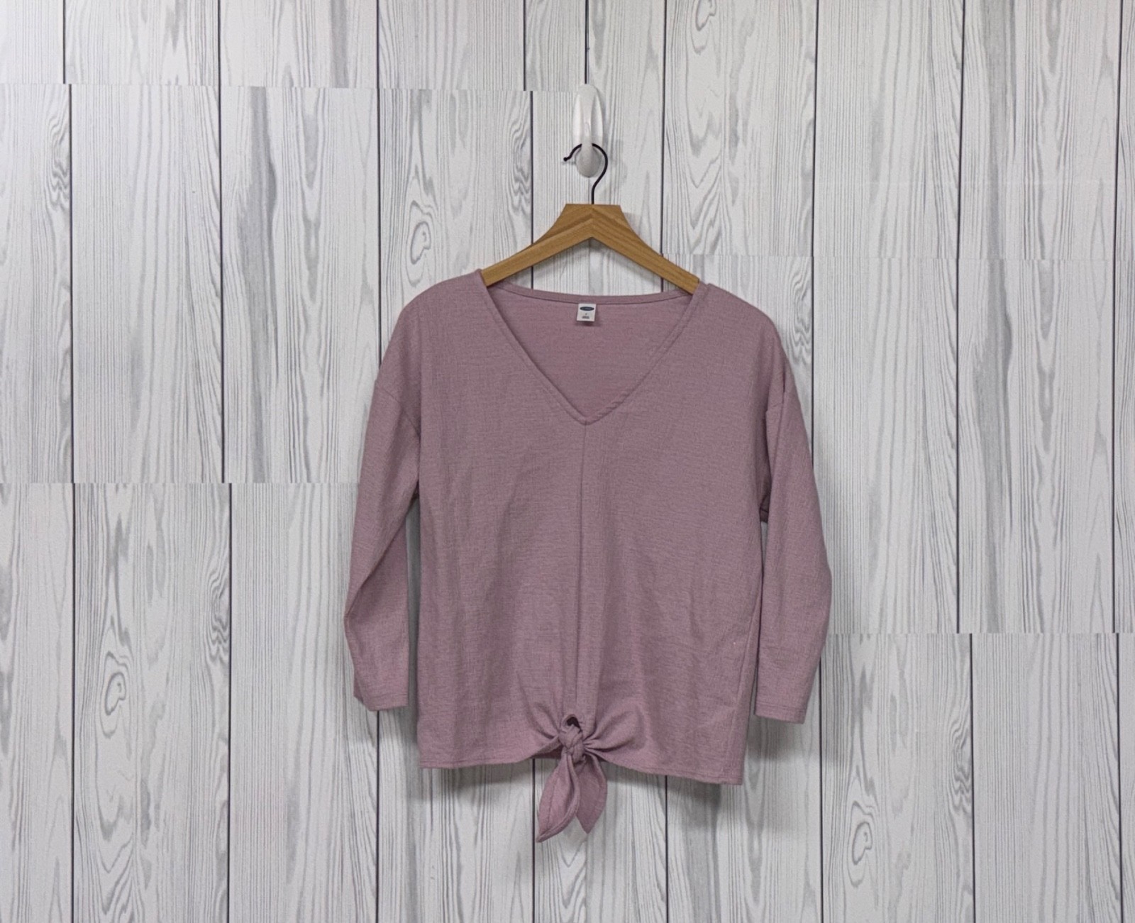 Old Navy top womens size small long sleeve solid pink pullover blouse