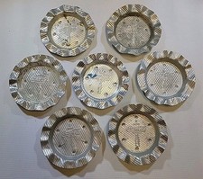 Lot de 7 cendriers aluminium Coca-Cola années 60 - Boisson Coca-Cola - Bord serti 4,5"