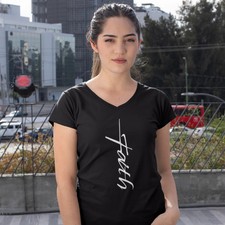 Women Short Sleeve V-Neck T shirt