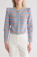 NWT Veronica Beard Arrowe Braided Trim Jacket Size 8 698