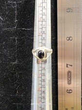 Artisan Made Onyx/Sterling Silver Ring Marked/Tested Size 5.5