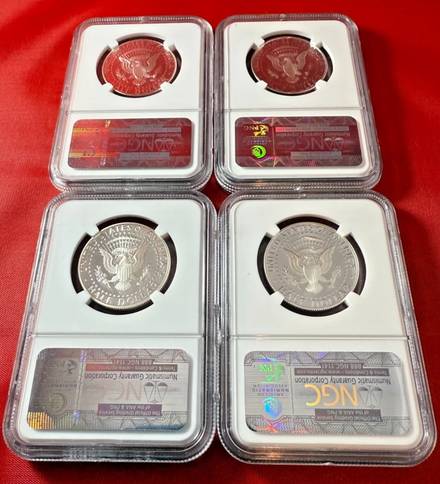 2000 & 2002-2004 S Silver Kennedy 50C NGC PF 69 Ultra Cameo (4 Coins) FREE SHIP! - Image 2 of 4