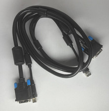 Image of DVI-D Dual Link + USB KVM Cable 1.8 m Black/Blue High Speed Lead