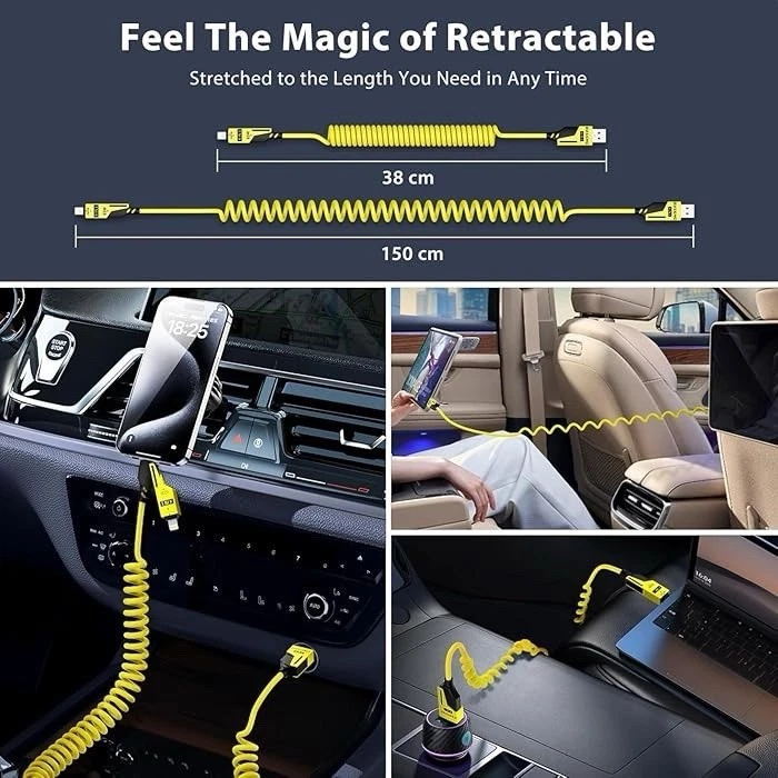 4in1 USB Type-C Cable 6ft Data Cord Super Fast Charging Cable For iPhone Samsung - Image 2 of 4