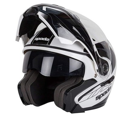 Spada Reveal weiß/schwarz Klapphelm Motorradhelm - XS/S