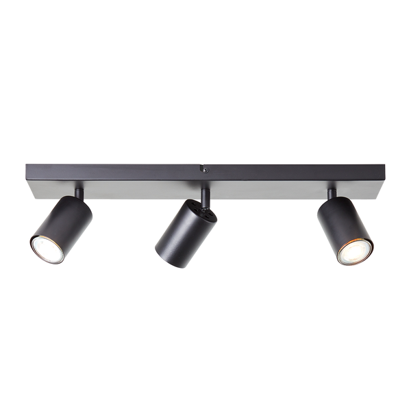 Brilliant Jello LED Spotbalken 3Flg Schwarz Matt, Metall, 3X Led, GU10, 5 W, LED-image
