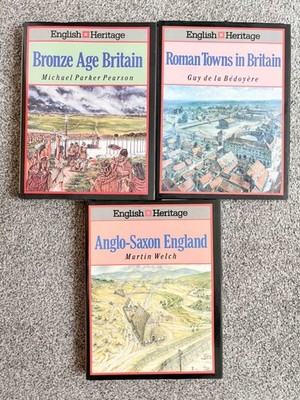 English Heritage Books x3 Roman Towns Anglo Saxon Bronze Age Britain England