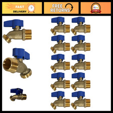 10 Pack 3/4" Male Threaded Hose Bibb, No-Kink, 1/4 Turn, Lead-Free Brass Fitting