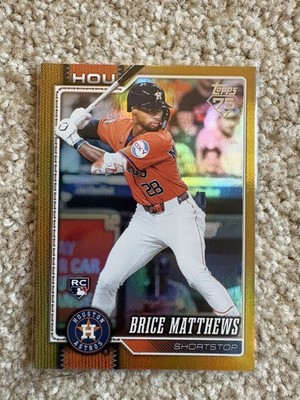 2026 Topps GOLD Rainbow Foil /50 #132 Brice Matthews, Houston Astros RC