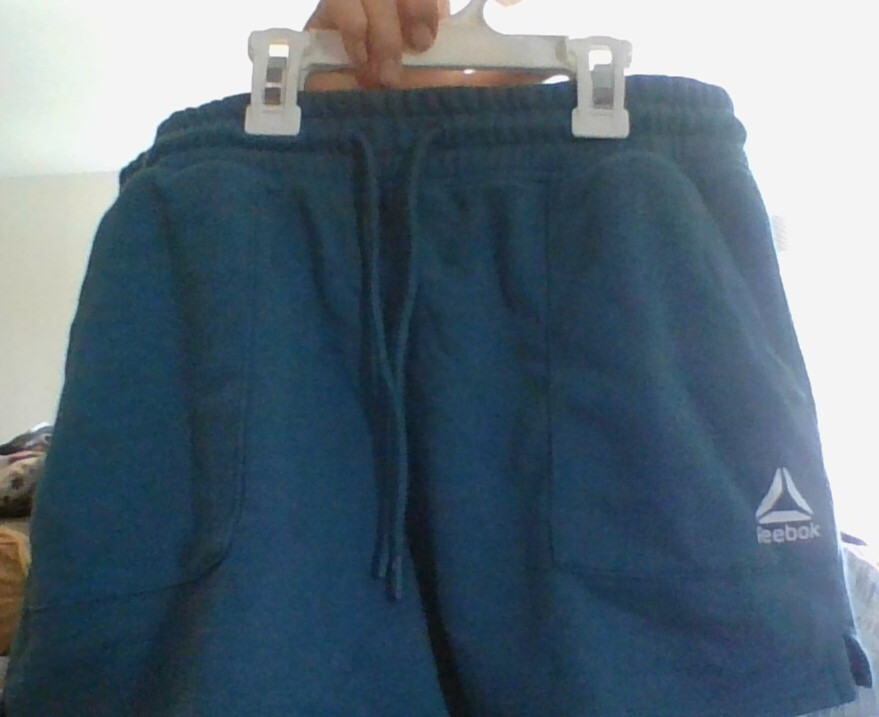 Good Workout Shorts Reebok Teal Size M Drawstring Elastic Waist Athletic 2-Pckt