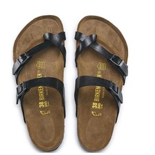 Birkenstock Mayari Sandal Black Leather Size EU 37 Women  s 6