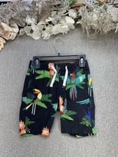 H M Dieter Braun Tropical Birds Print Swim Shorts Drawstring Boys Size 3-4Y NEW