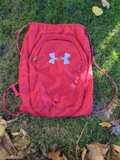 Under Armour UA Undeniable SackPack Drawstring Backpack Red and Grey