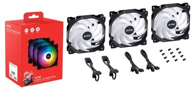 XPG Lüfter VENTO 120mm ARGB Fan 3er pack schwarz retail