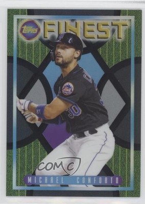 2022 Topps Finest Flashbacks Black Refractor 25/25 Michael Conforto #99 0m4q