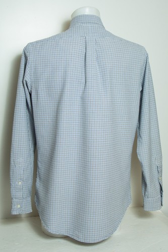 Ralph Lauren Herren Hemd Medium Size Custom Fit Blau Kariert Baumwolle Langarm - Bild 7 von 15