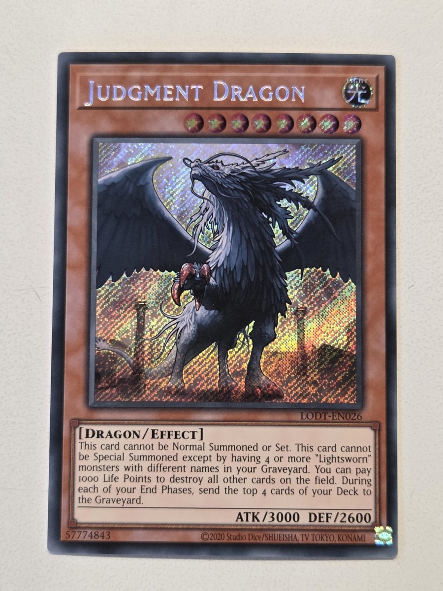 Judgment Dragon LODT-EN026 EURO Print Secret Rare Yugioh Light of