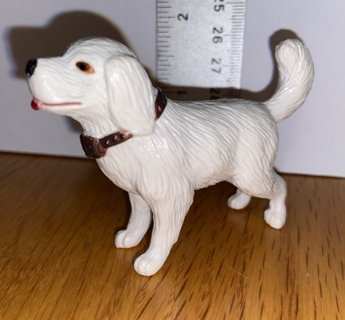 White Labrador Retriever Dog Action Figure  Lab Pet Figurine Toy Free Shipping