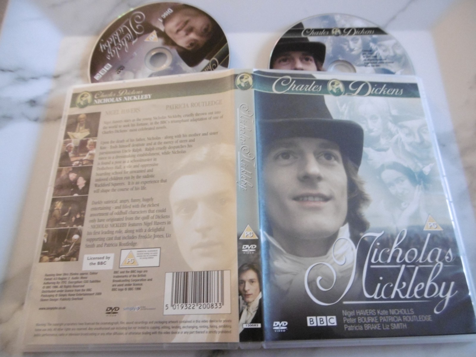 NICHOLAS NICKLEBY BBC TV DVD 2 DISC NIGEL HAVERS ROUTLEDGE LIZ SMITH P BOURNE