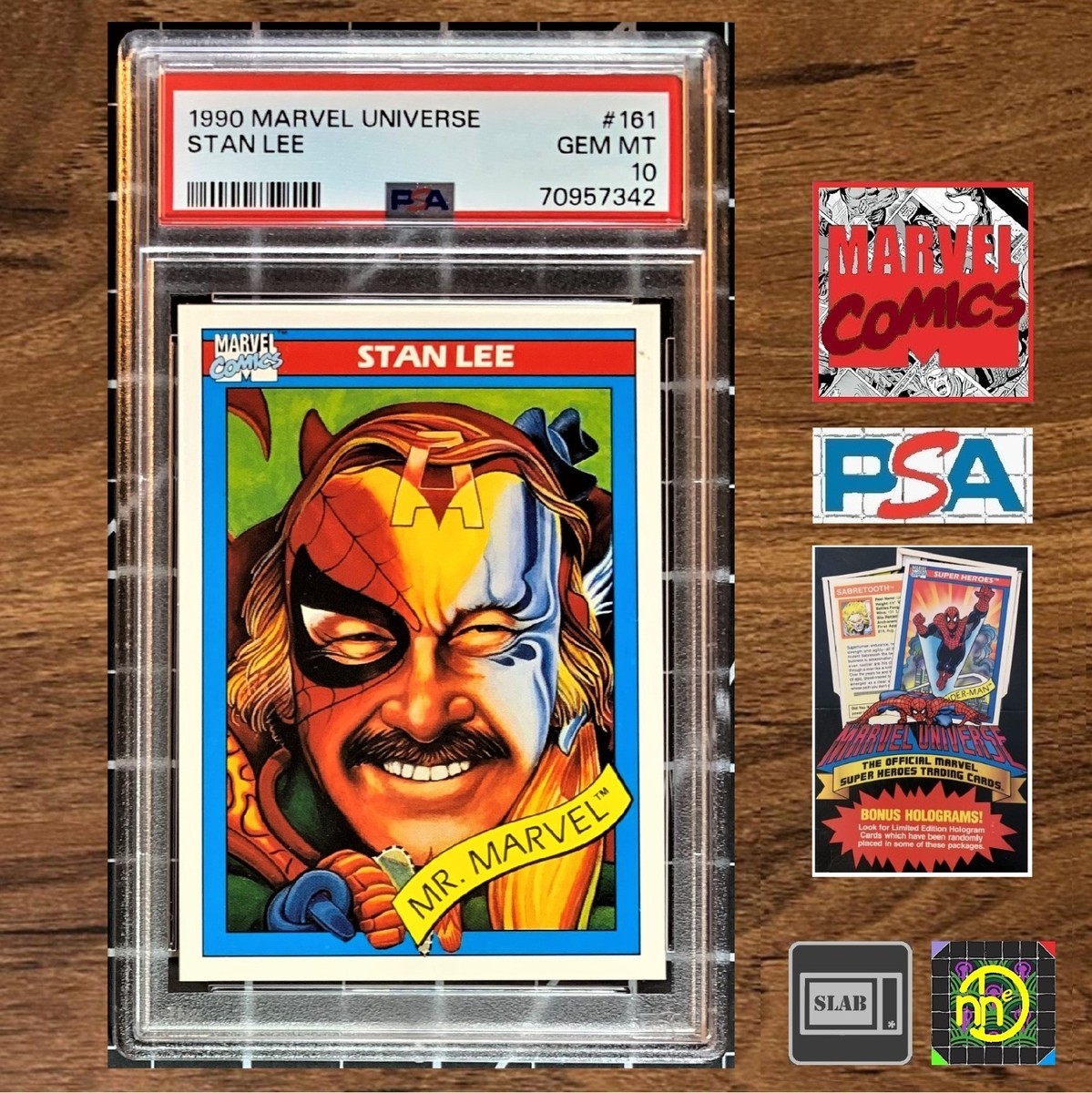 ♠︎ワンスター♠︎ビンテージ40s★オールド2個♠︎真鍮ブラス製♠︎ヘルズエンジェルス 1990 Impel Marvel Universe - #161 Stan Lee / Mr. Marvel - PSA 10