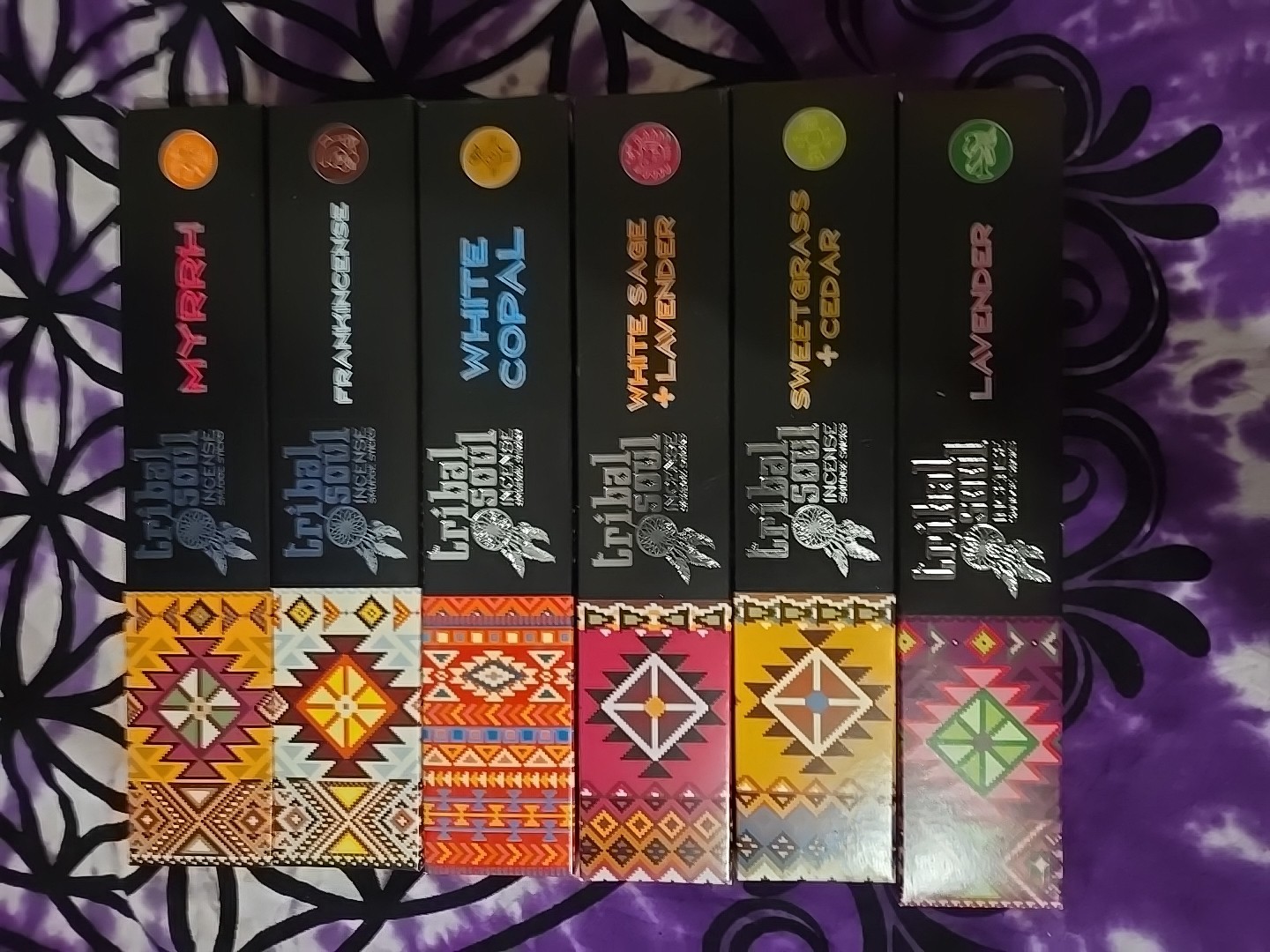 Tribal Soul Sample Pack Frankincense Myrrh Lavender Sage Copal Incense Sticks 90