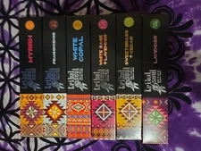 Tribal Soul Sample Pack Frankincense Myrrh Lavender Sage Copal Incense Sticks 90