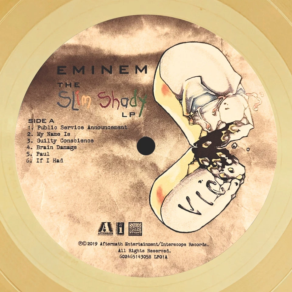 Eminem - The Slim Shady LP /LP Gold 12"/Souvenir in black fram/ Hardcore Hip-Hop - Image 2 of 4