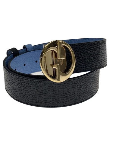 GUCCI Interlocking G Reversible Belt, Leather, Black, Women's, ¥450,000