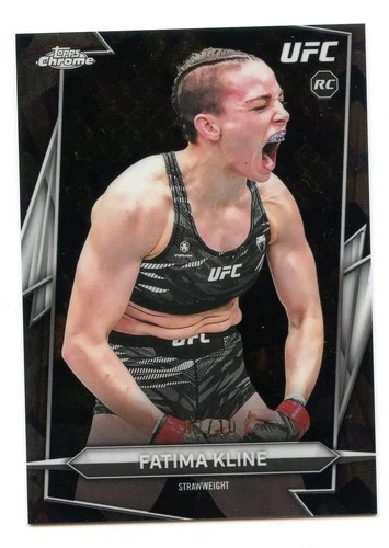 2026 Topps Chrome UFC Sapphire Black Base Rookie Card #158 - Fatima Kline #02/10