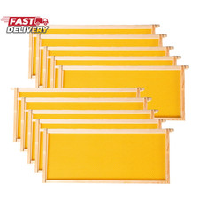 Maybee Deep Brood Beehive Frames with Wax Foundation,10 Pack Honey Bee Frames wi
