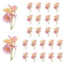 24Pcs Fleur Marguerite pour table bougie flottante Beige-Rose