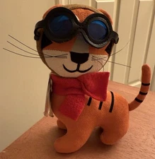 Dakin Dream Pets Flying Tiger Plush Toy Stuffed Animal Ace Pilot Airplane Retro