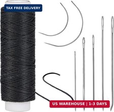 Ftyiwu Waxed Thread, Upholstery Needle and Thread 32 Yards with 7PCS Hand Sewing