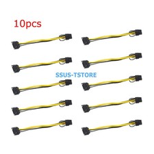10x 15Pin SATA to 8pin Power Adapter Cable for Video Card PCI-E PCIE PCI Express
