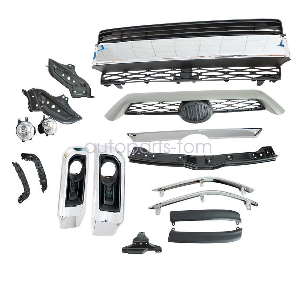 Juego combinado de kits de carrocería de parachoques delantero y parrilla para Toyota 4Runner Limited 2014-2019 Foto 3 de 4